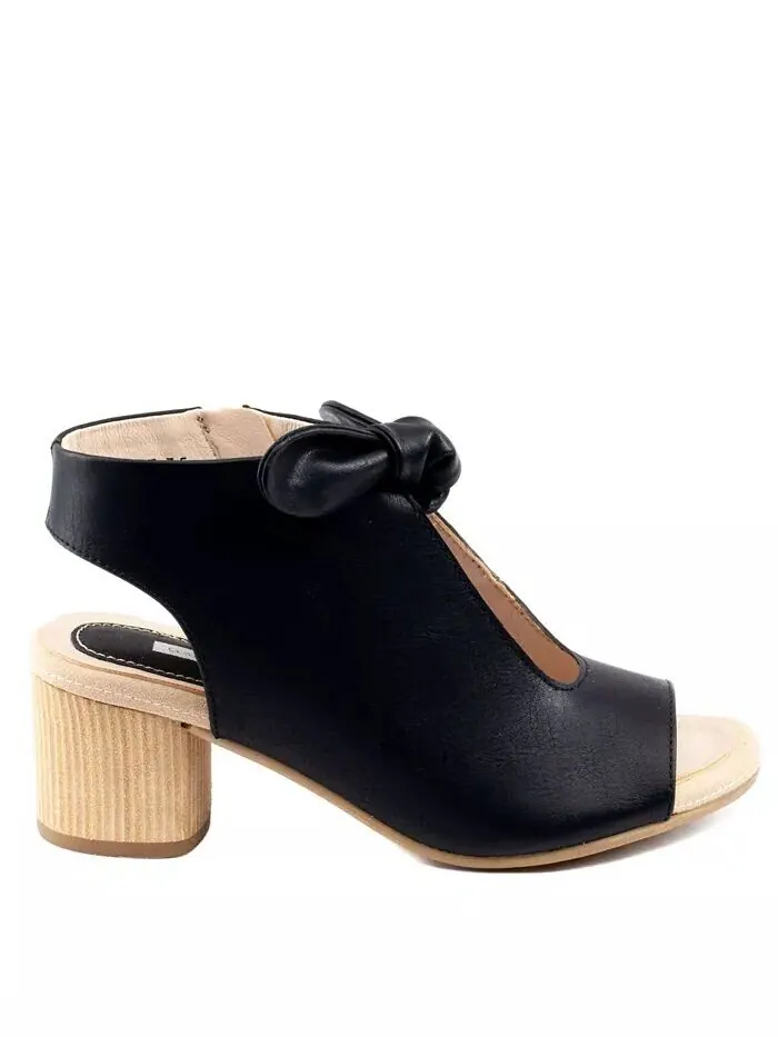 Женские босоножки Kimora Knot Detail Block Heels GC Shoes — изображение 2 из 4, черный