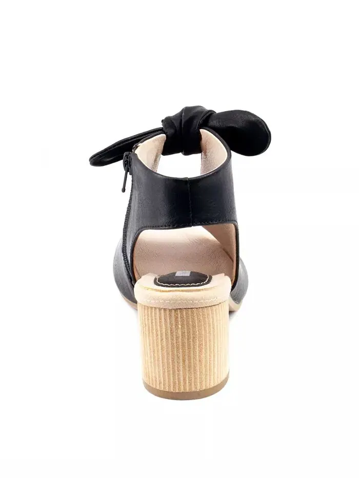 Женские босоножки Kimora Knot Detail Block Heels GC Shoes — изображение 3 из 4, черный