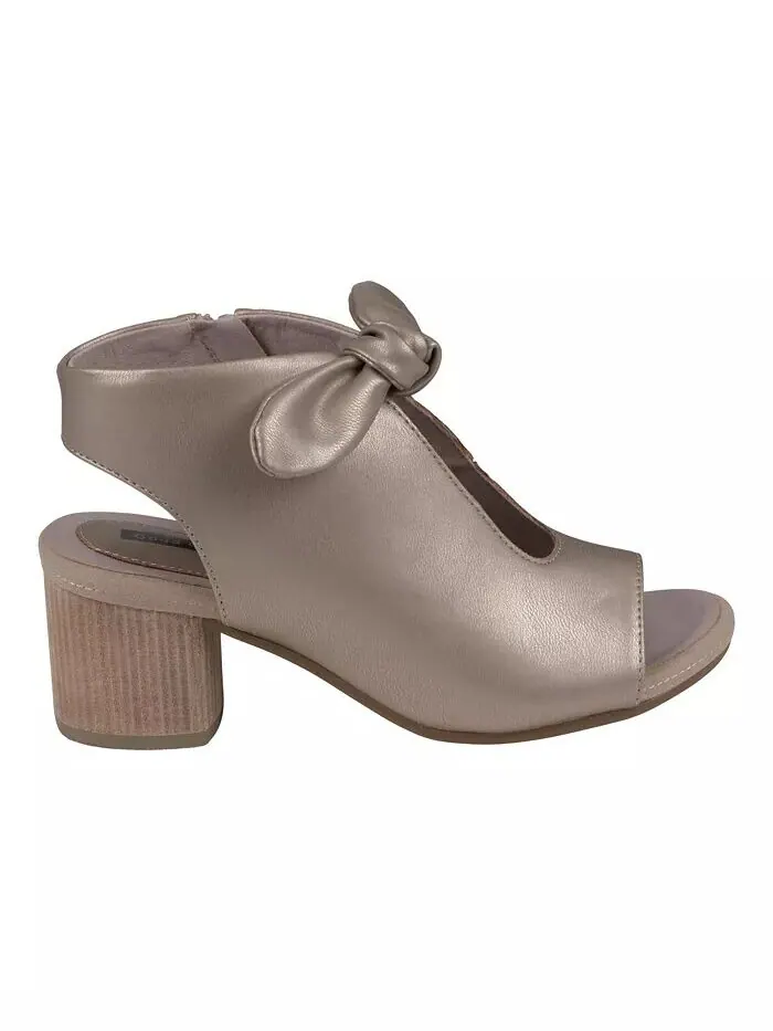 Женские модельные сандалии Kimora с узлом на блочном каблуке GC Shoes — изображение 2 из 5, золото