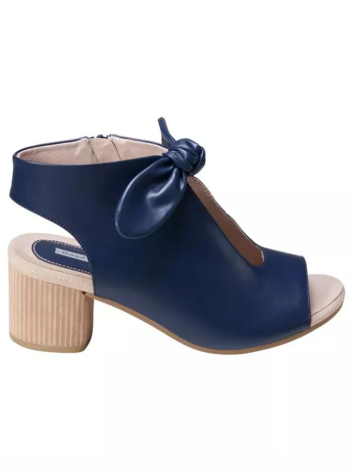 Женские босоножки Kimora Knot Detail Block Heels GC Shoes — изображение 2 из 5, темно-синий