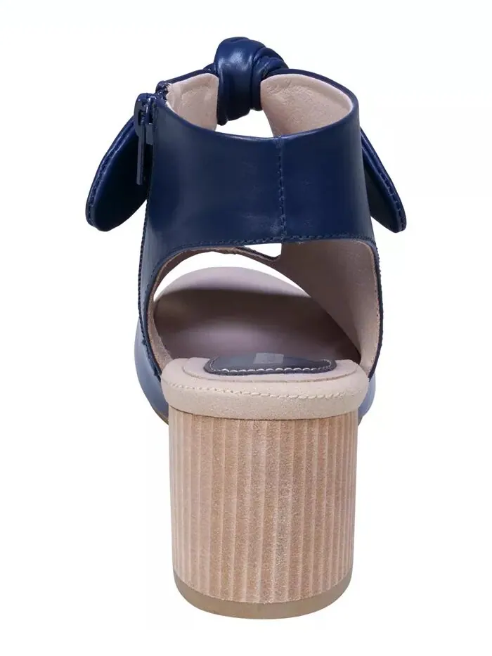 Женские босоножки Kimora Knot Detail Block Heels GC Shoes — изображение 3 из 5, темно-синий