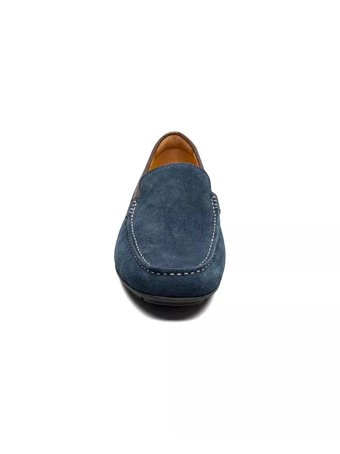 Мужские мокасины Motor Moc Toe Venetian Driver Loafer Florsheim — изображение 2 из 8, темно-синий/коричневый