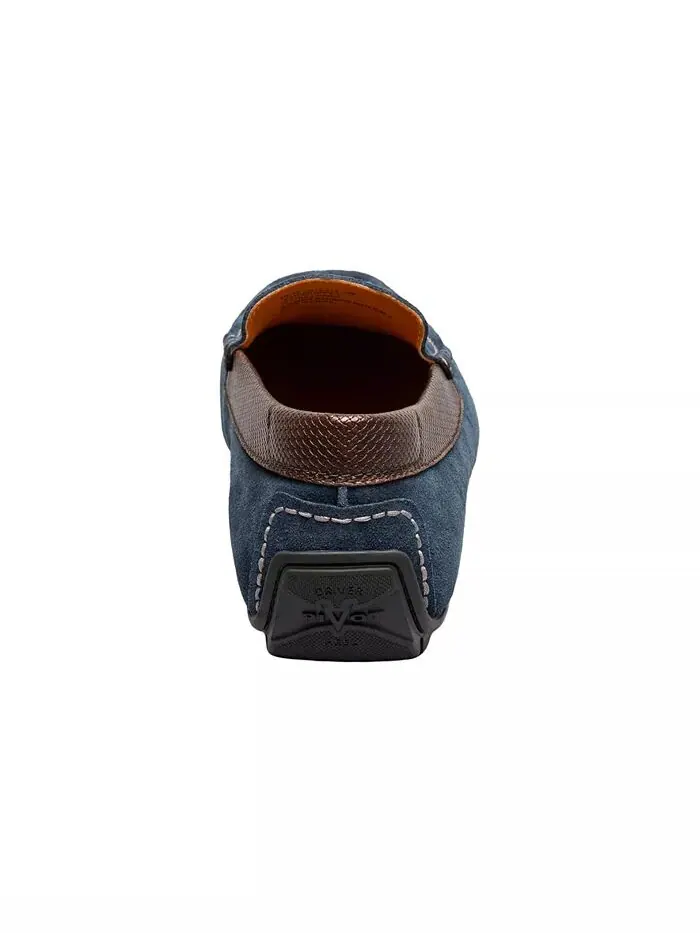 Мужские мокасины Motor Moc Toe Venetian Driver Loafer Florsheim — изображение 4 из 8, темно-синий/коричневый