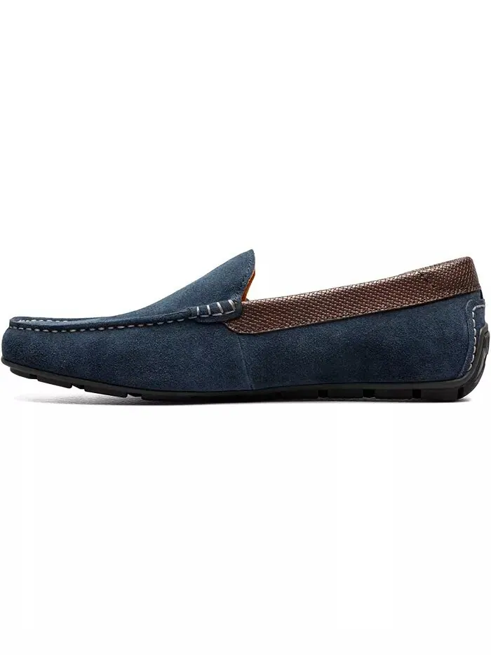 Мужские мокасины Motor Moc Toe Venetian Driver Loafer Florsheim — изображение 5 из 8, темно-синий/коричневый