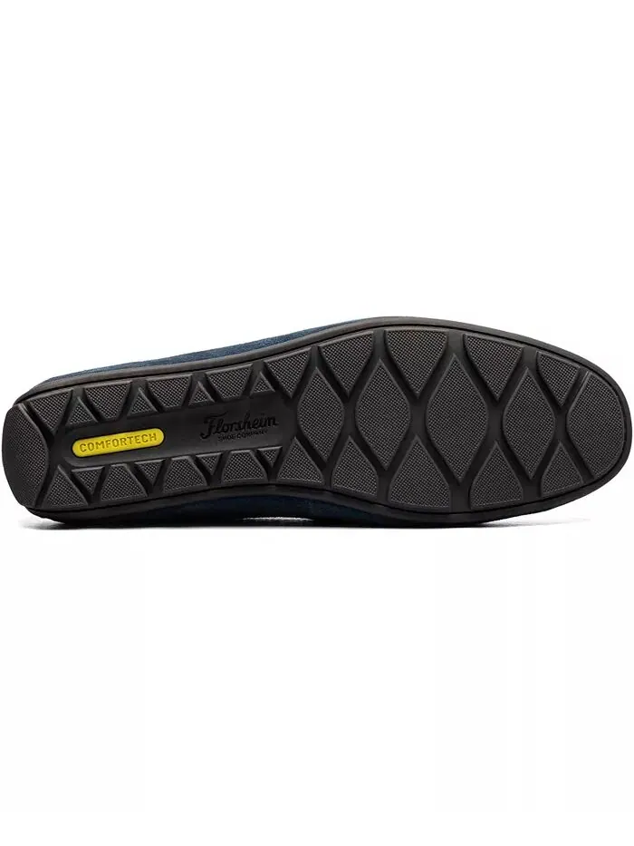 Мужские мокасины Motor Moc Toe Venetian Driver Loafer Florsheim — изображение 7 из 8, темно-синий/коричневый
