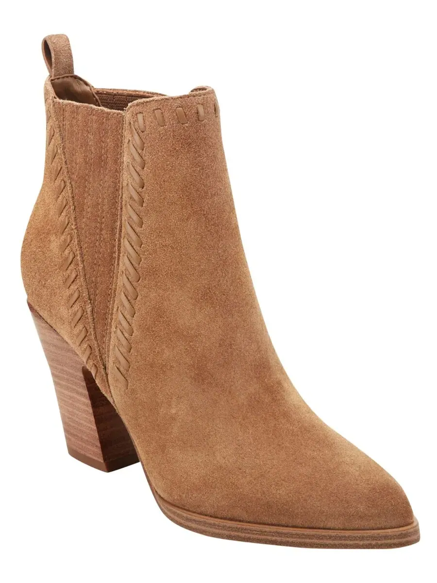 Ботильоны на каблуке Alvira Whipstitch Block Heel Marc Fisher LTD — изображение 1 из 5, натуральный