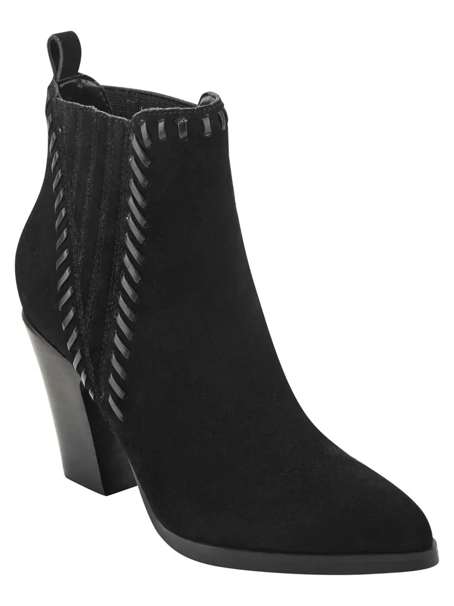 Ботильоны на каблуке Alvira Whipstitch Block Heel Marc Fisher LTD — изображение 1 из 5, черный