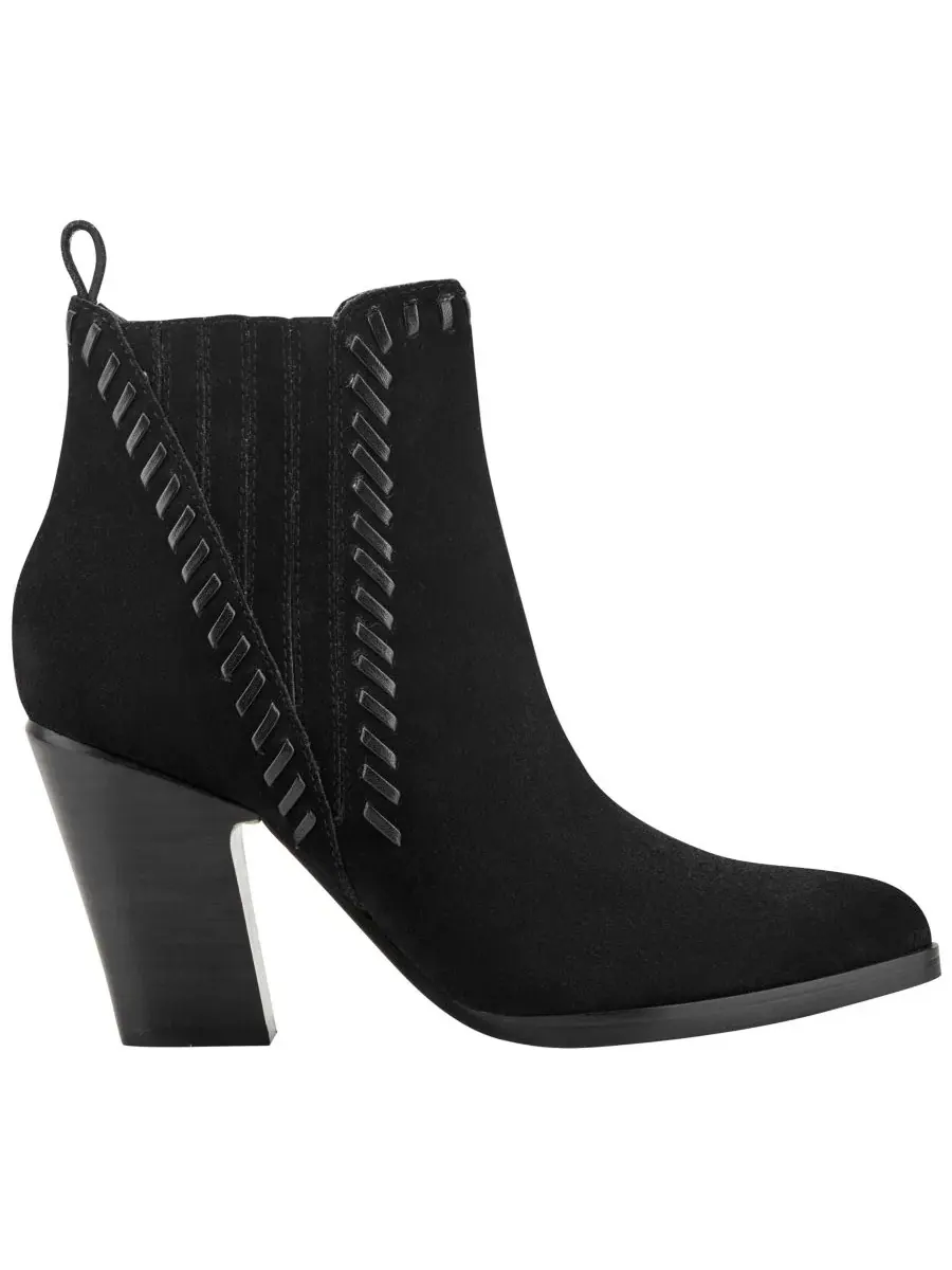 Ботильоны на каблуке Alvira Whipstitch Block Heel Marc Fisher LTD — изображение 2 из 5, черный