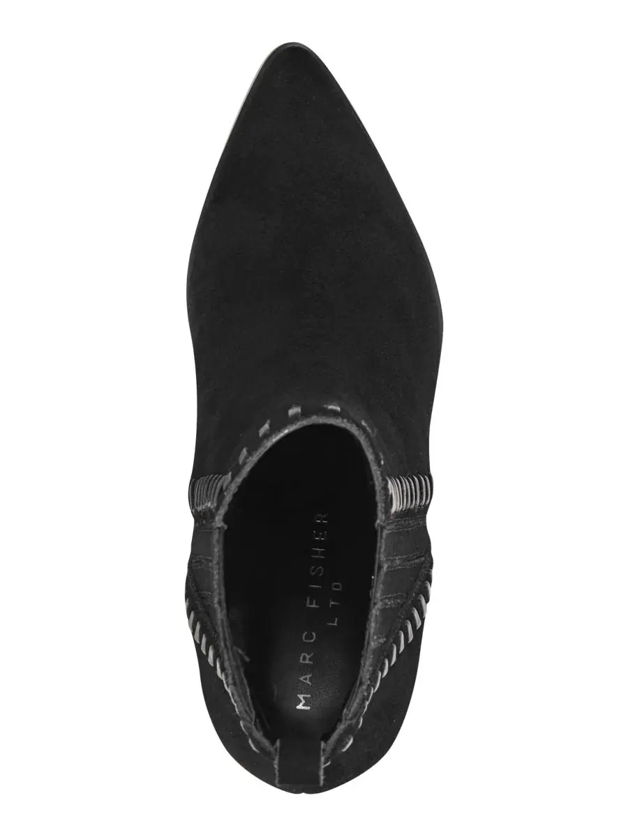 Ботильоны на каблуке Alvira Whipstitch Block Heel Marc Fisher LTD — изображение 4 из 5, черный