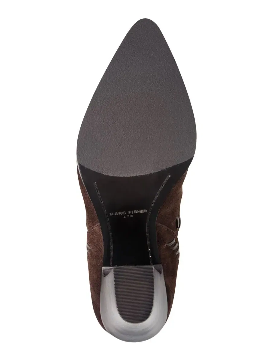 Ботильоны на каблуке Alvira Whipstitch Block Heel Marc Fisher LTD — изображение 5 из 5, темный коричневый
