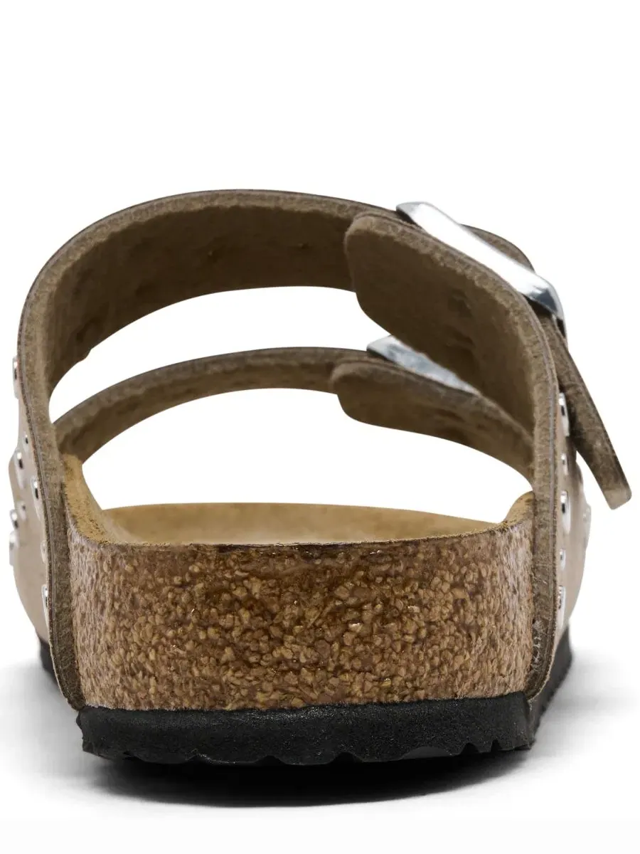 Сандалии-барефутки из замши с заклепками Arizona Rivets Birkenstock — изображение 4 из 6, серый
