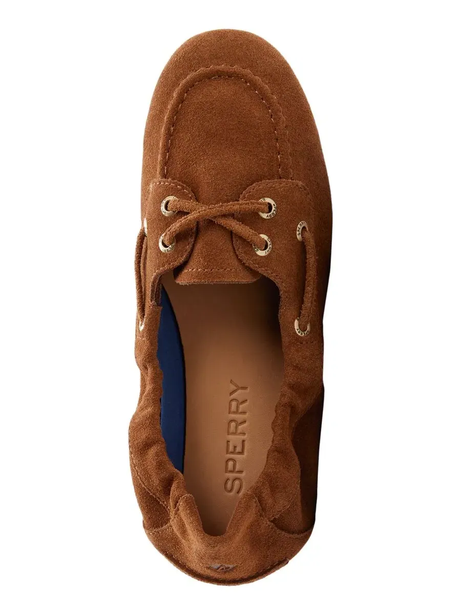 Женские туфли-лодочки на плоской подошве с завязками Sperry — изображение 4 из 5, темный бежевый