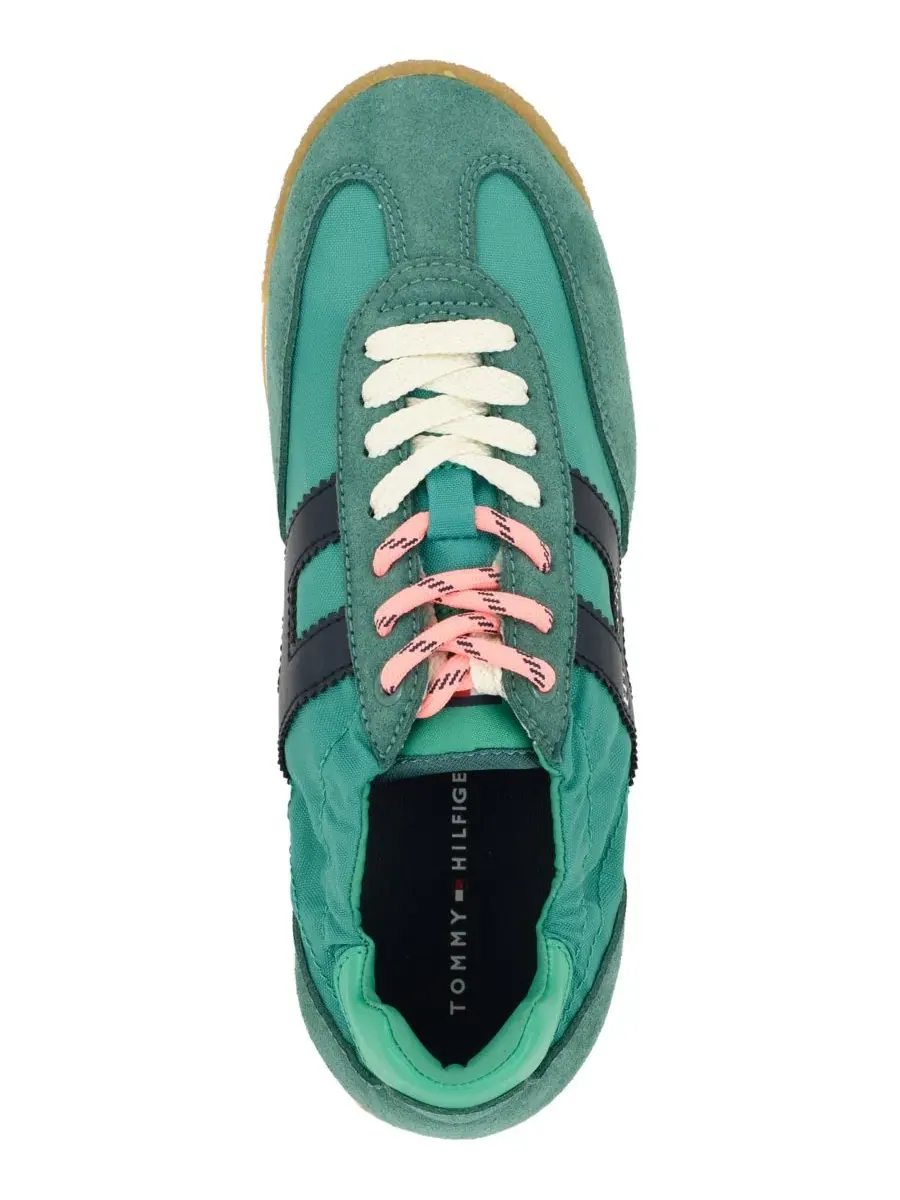 Кроссовки Tommy Hilfiger Parisaz Low Profile Lace-Up — изображение 4 из 5, зеленый/темно-синий
