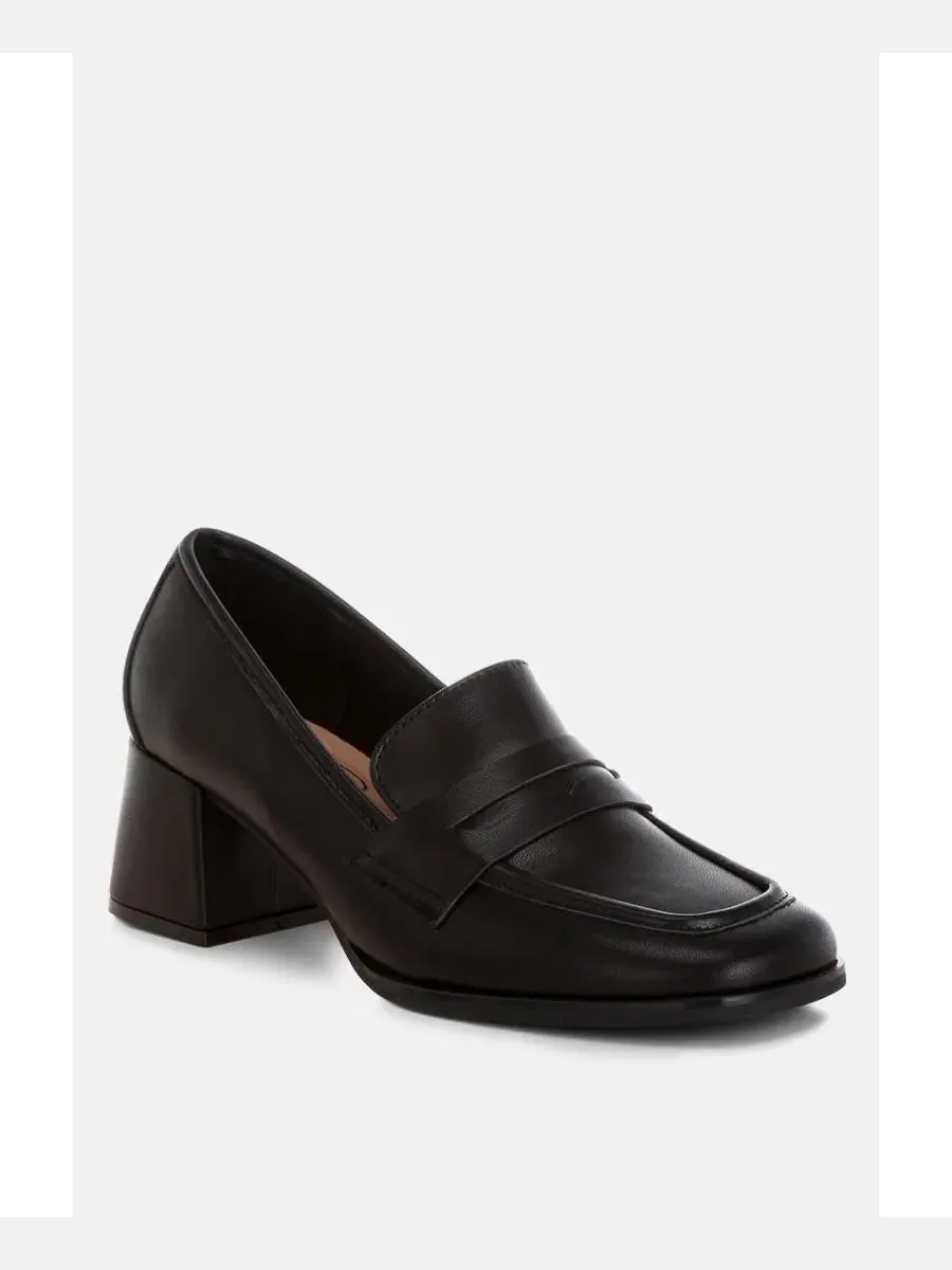 Лоферы Sutapa Penny Strap Flared Block Heel London Rag — изображение 1 из 3, черный
