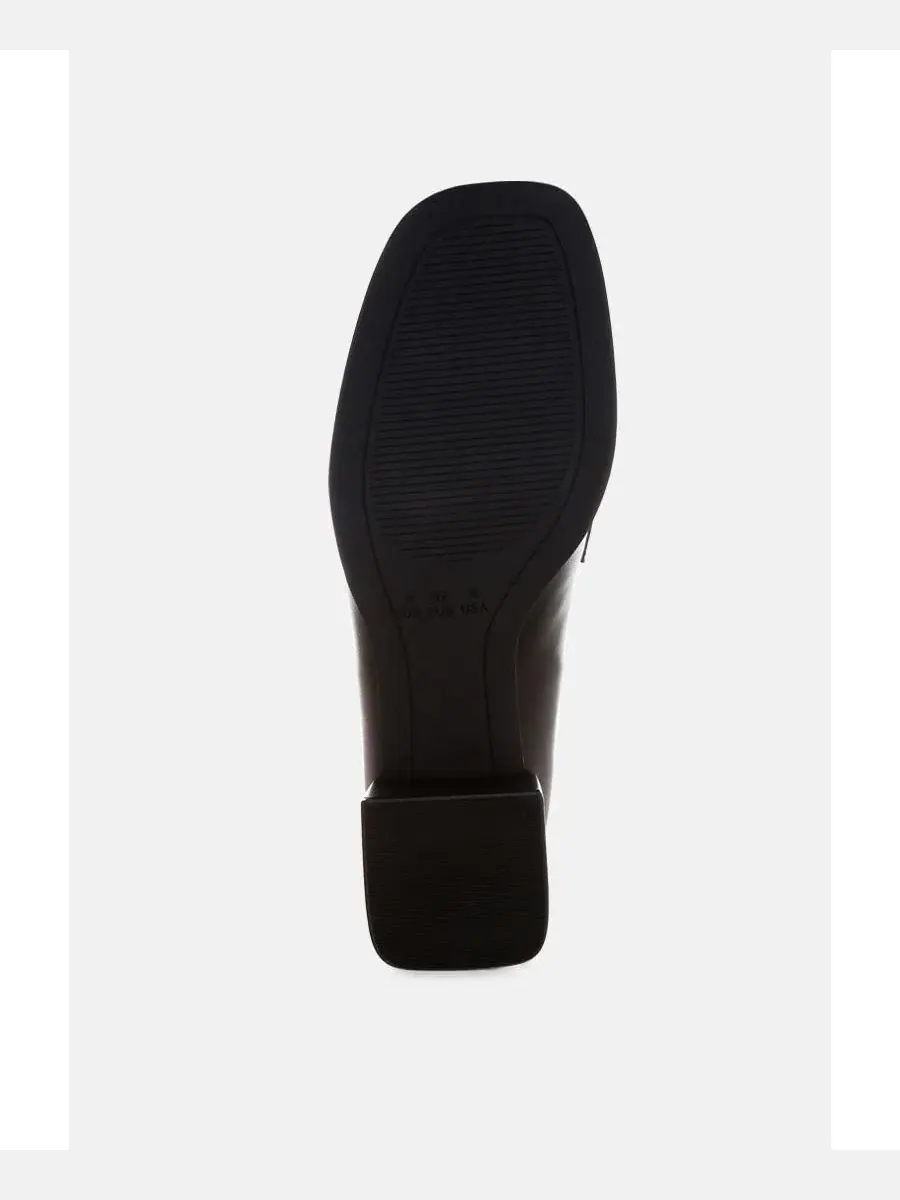 Лоферы Sutapa Penny Strap Flared Block Heel London Rag — изображение 3 из 3, черный
