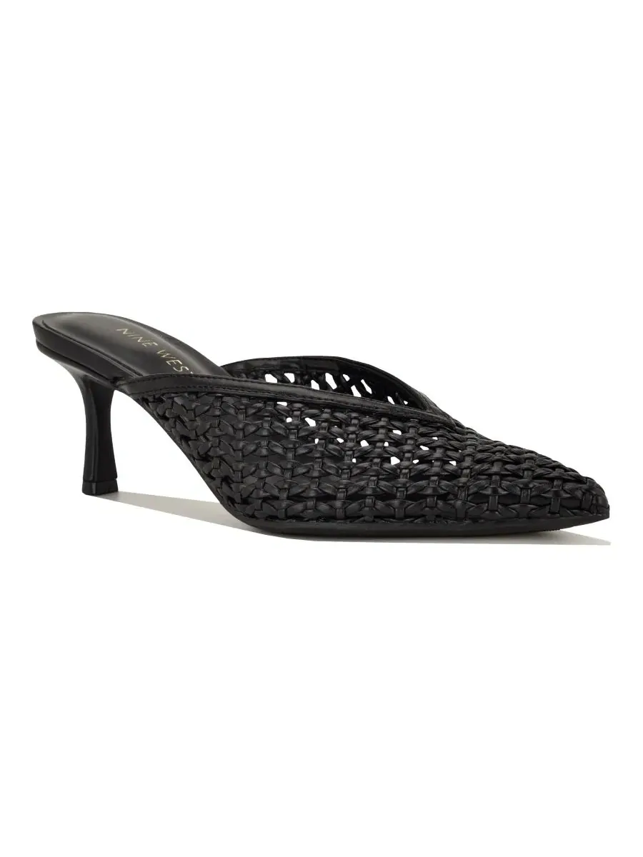Туфли-мюли Amelli с каблуком-рюмочкой Nine West — изображение 1 из 5, черный
