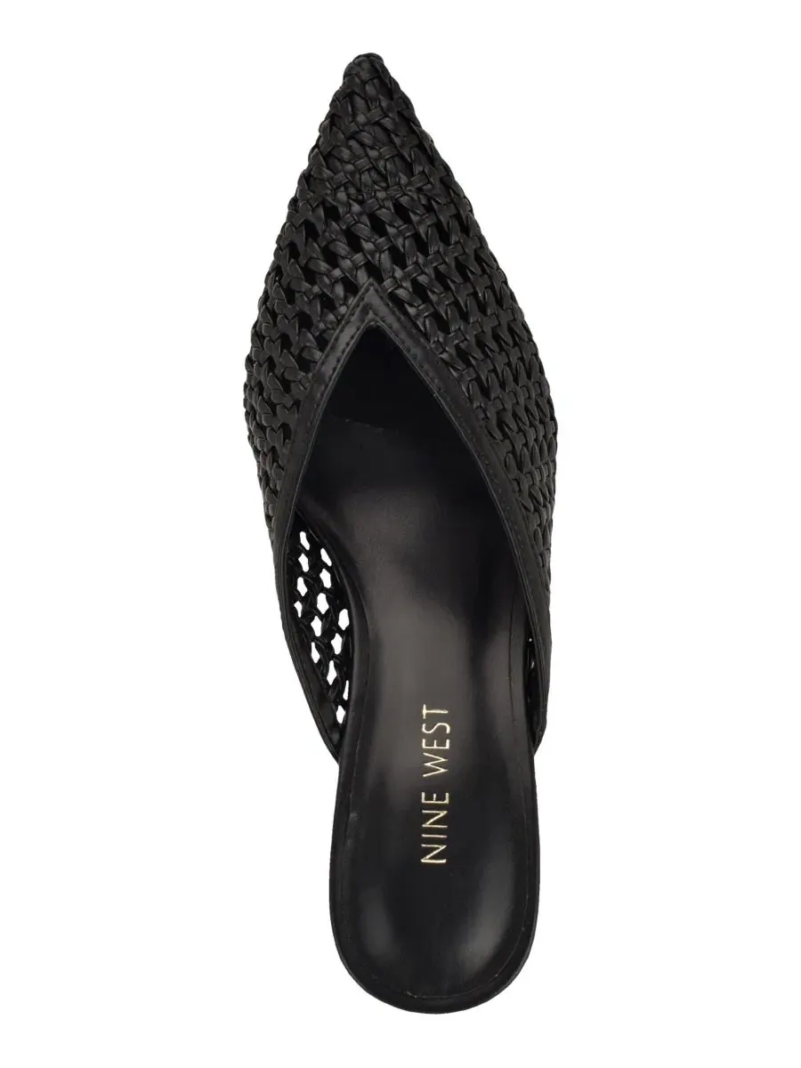 Туфли-мюли Amelli с каблуком-рюмочкой Nine West — изображение 4 из 5, черный