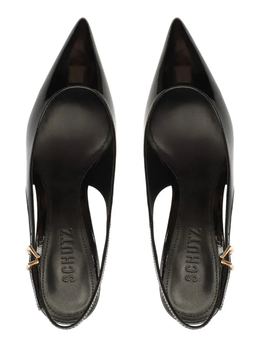 Туфли-лодочки с ремешком на пятке Paola Mid Slingback Pumps Schutz — изображение 12 из 12, черный