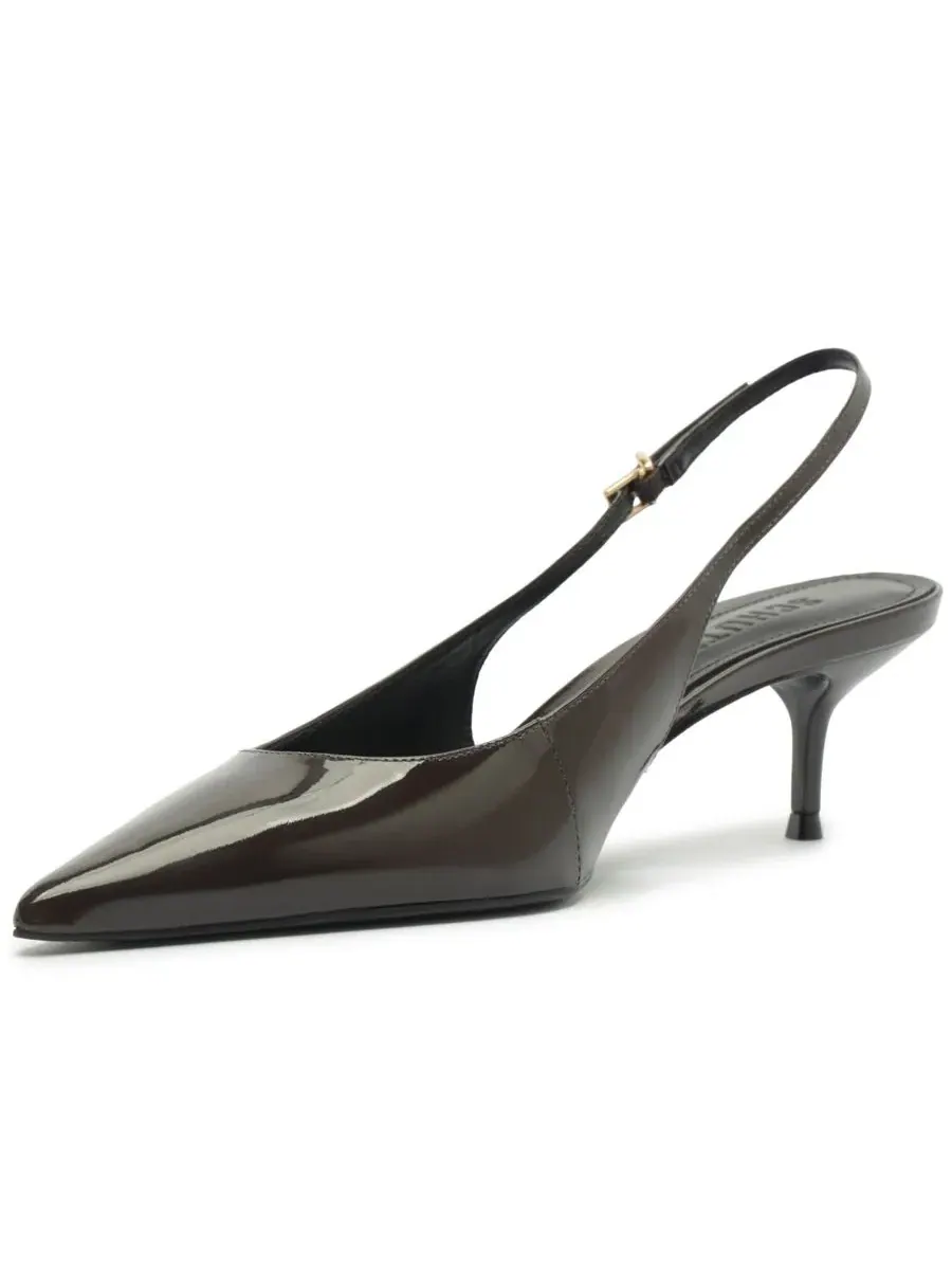 Туфли-лодочки Paola Mid Slingback Schutz — изображение 8 из 12, коричневый