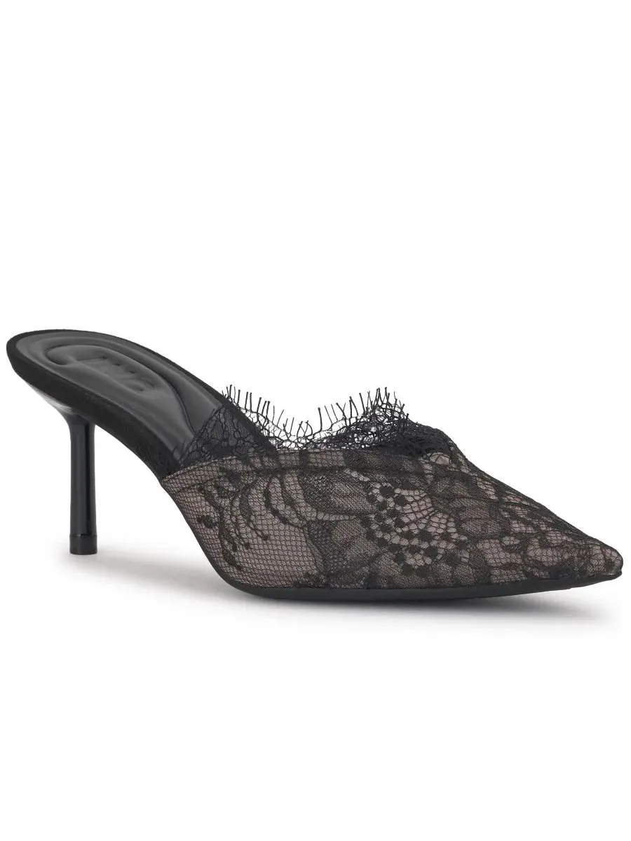 Туфли-мюли Belena Lace на высоком каблуке I.N.C. International Concepts — изображение 1 из 5, черный