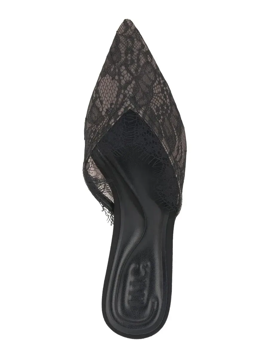 Туфли-мюли Belena Lace на высоком каблуке I.N.C. International Concepts — изображение 4 из 5, черный