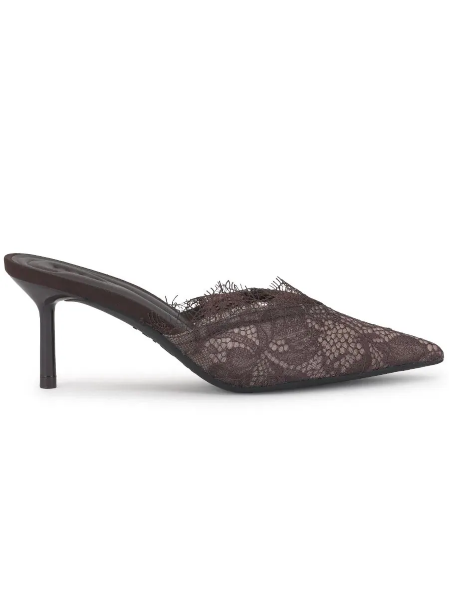 Туфли-мюли с кружевной отделкой Belena Lace I.N.C. International Concepts — изображение 2 из 5, какао-боб
