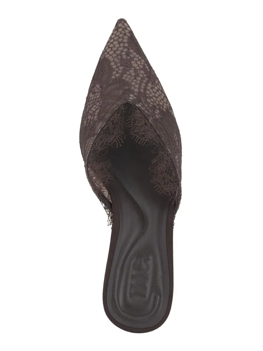 Туфли-мюли с кружевной отделкой Belena Lace I.N.C. International Concepts — изображение 4 из 5, какао-боб