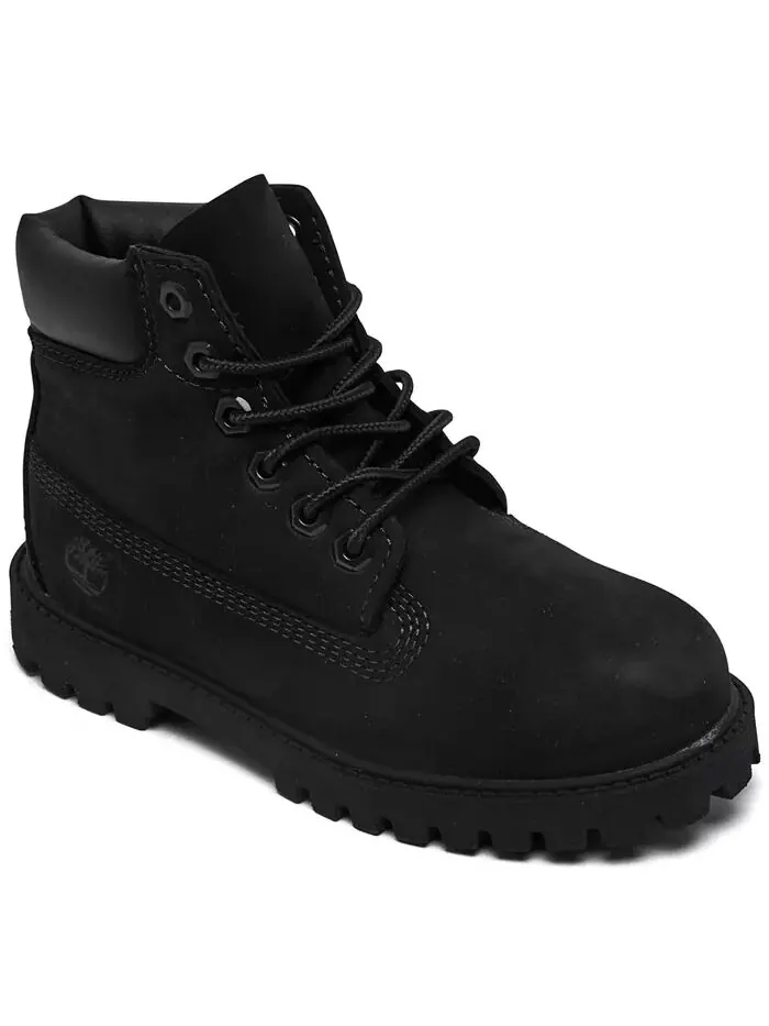 Детские 6-дюймовые водонепроницаемые ботинки премиум-класса от Finish Line Timberland — изображение 1 из 6, черный