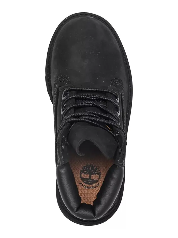 Детские 6-дюймовые водонепроницаемые ботинки премиум-класса от Finish Line Timberland — изображение 3 из 6, черный