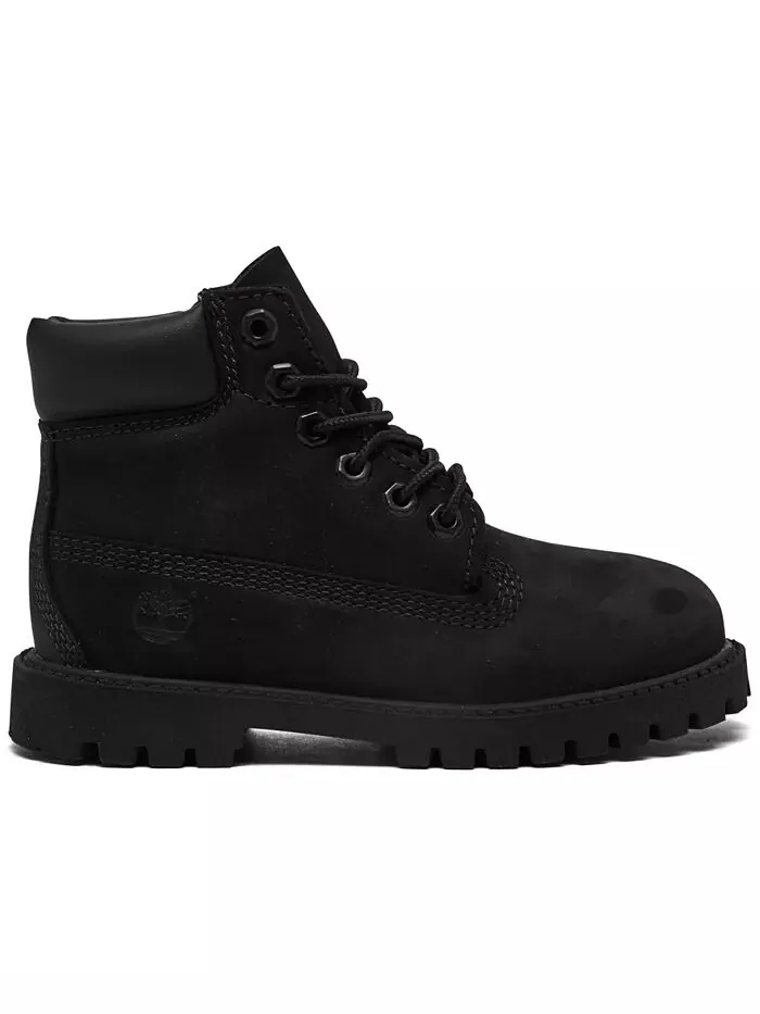 Детские 6-дюймовые водонепроницаемые ботинки премиум-класса от Finish Line Timberland — изображение 6 из 6, черный
