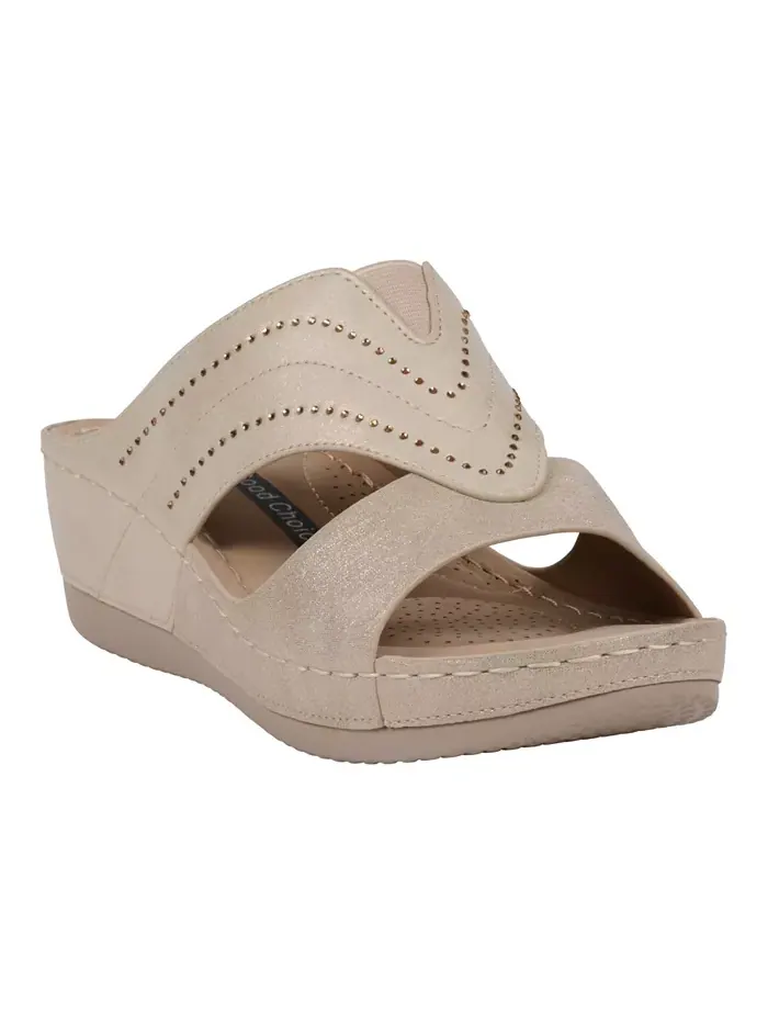 Женские босоножки Johanna на платформе с декоративными элементами GC Shoes — изображение 1 из 5, золото