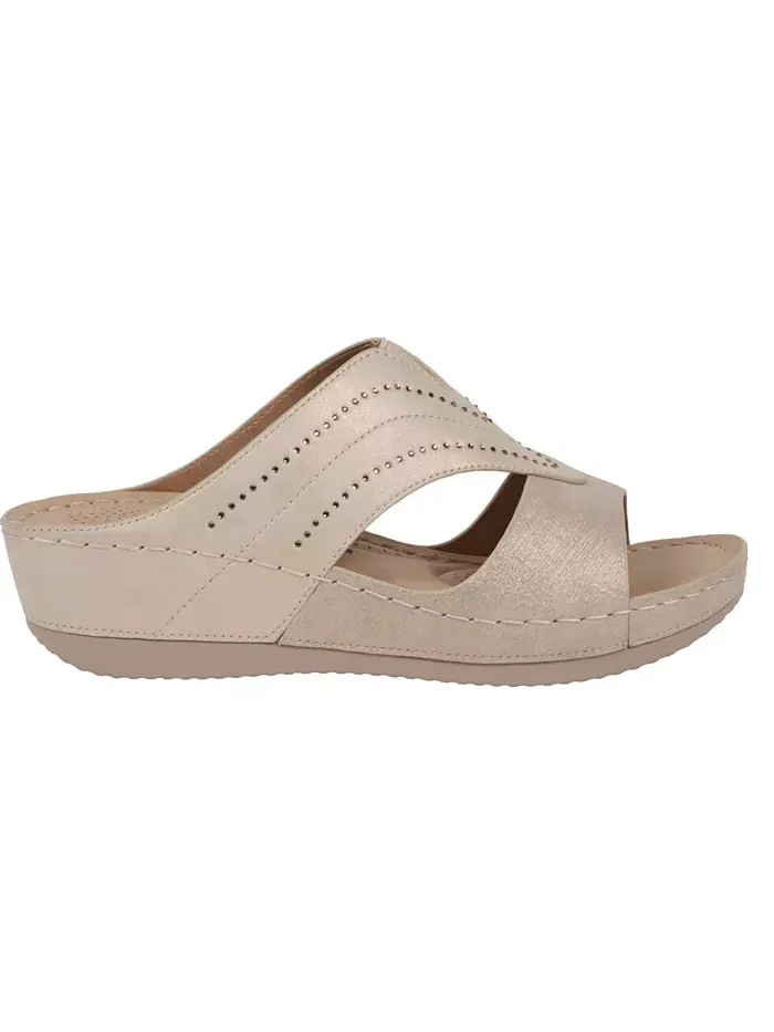 Женские босоножки Johanna на платформе с декоративными элементами GC Shoes — изображение 2 из 5, золото