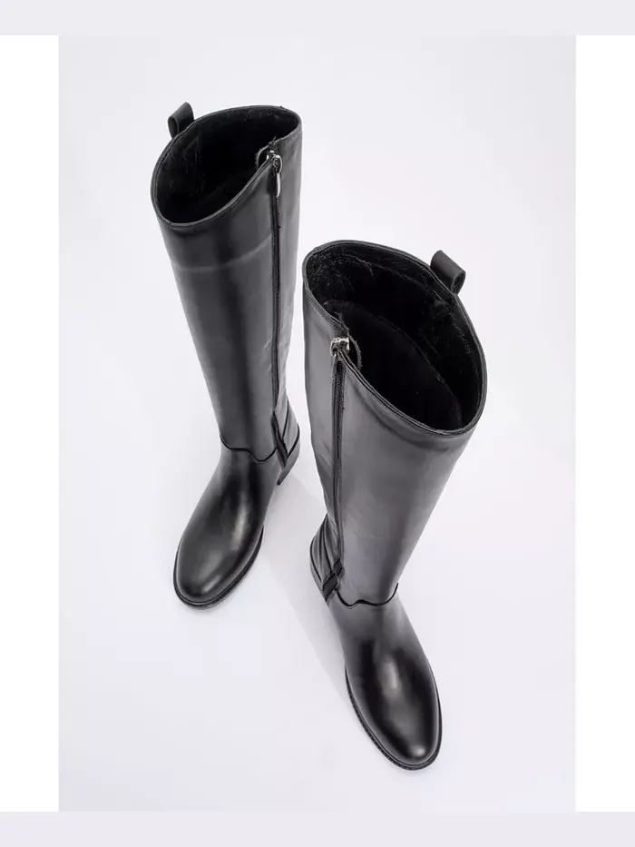 Кожаные ботинки Acro (женские) Forever & Always Shoes — изображение 4 из 7, черный