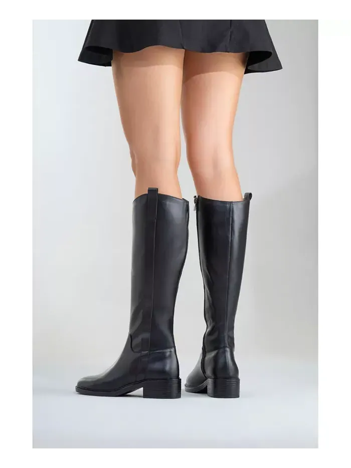 Кожаные ботинки Acro (женские) Forever & Always Shoes — изображение 5 из 7, черный