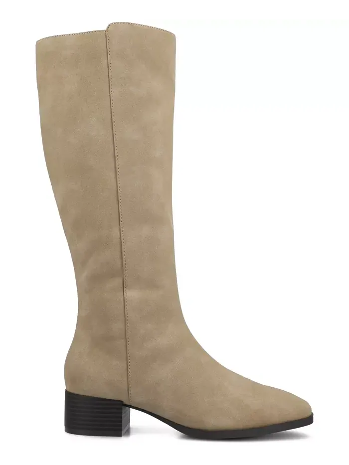 Женские ботинки Devri Block Heel до колена Journee Collection — изображение 2 из 5, серый