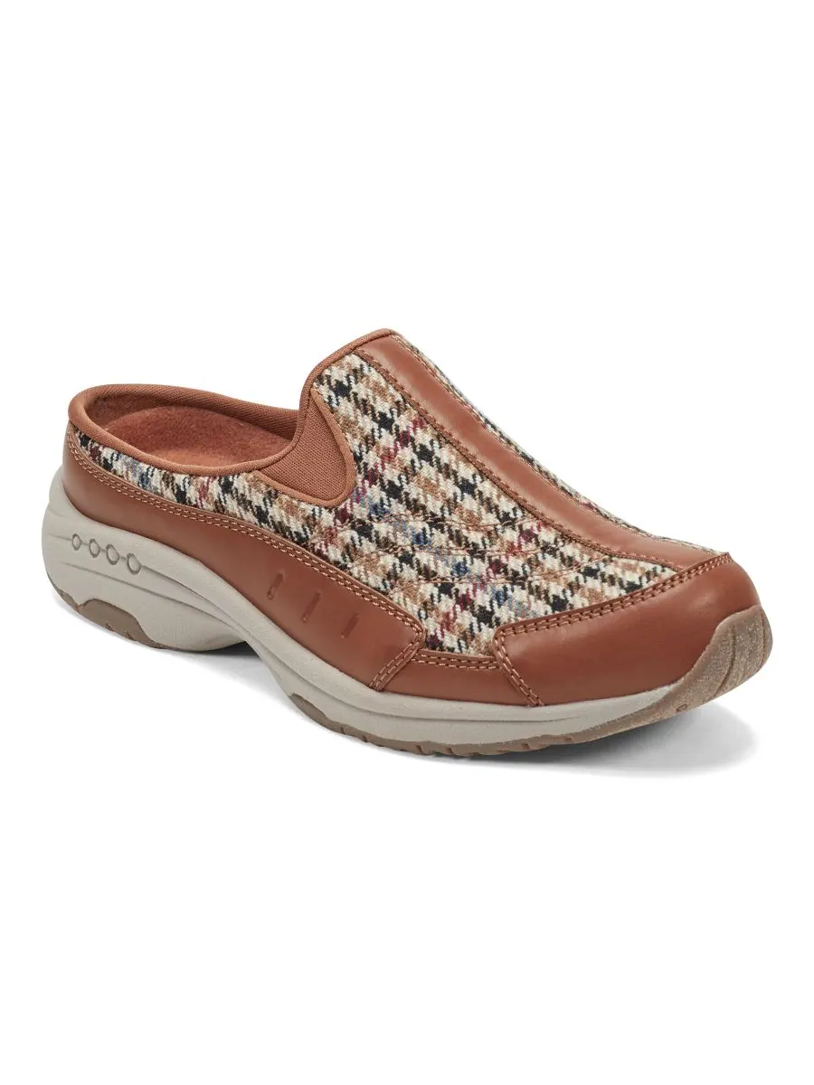 Женские кроссовки-мюли Traveltime без шнурков Easy Spirit, Camel/Houndstooth — изображение 1 из 6