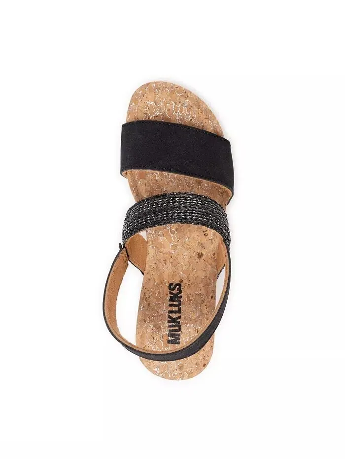 Женские босоножки Wendy на танкетке MUK LUKS — изображение 6 из 6, черный