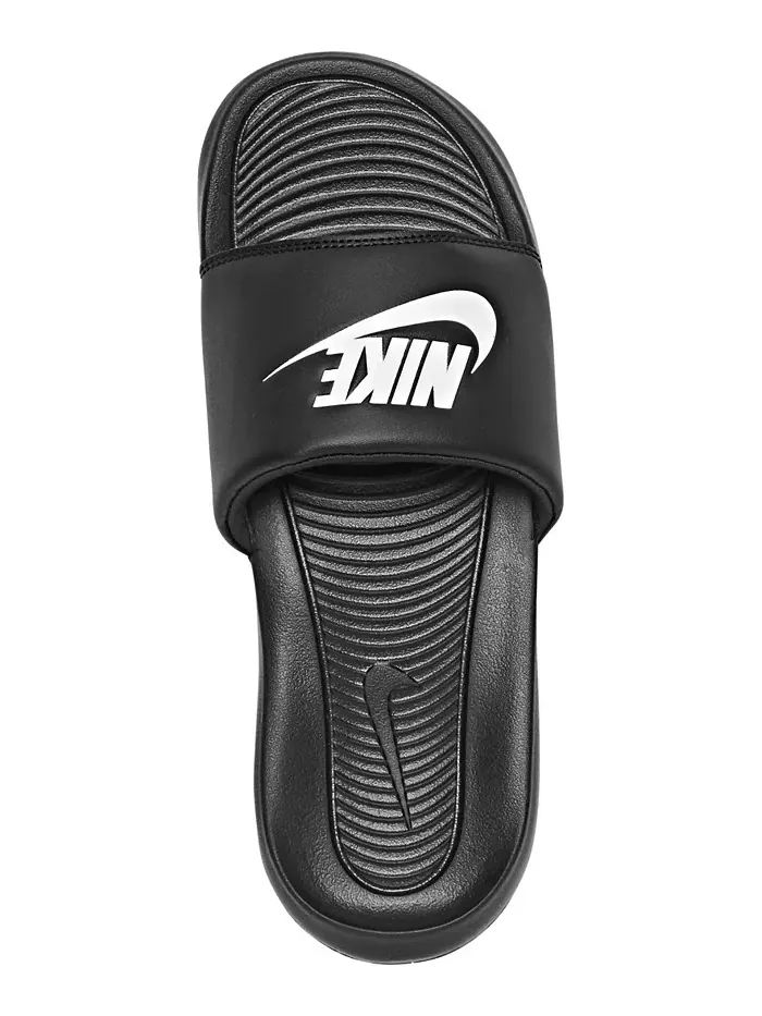 Женские сандалии Victori One Slide от Finish Line Nike — изображение 5 из 6, черный белый