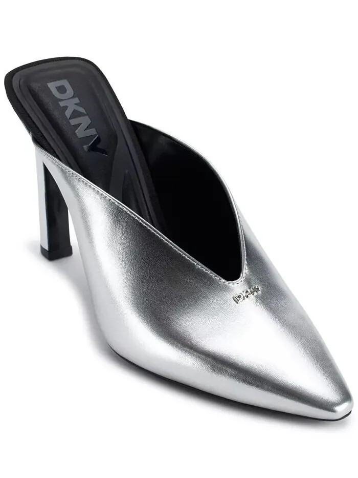 Женские туфли-лодочки Cadena Slip On Mule DKNY — изображение 1 из 5, серебряный