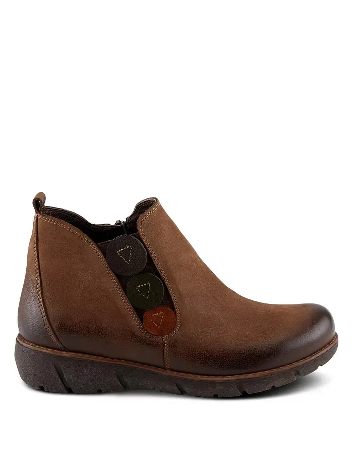 Катана Burnished Nubuck кожаный ботинок со съемной стелькой и прочной подошвой Spring Step — изображение 6 из 6, коричневый