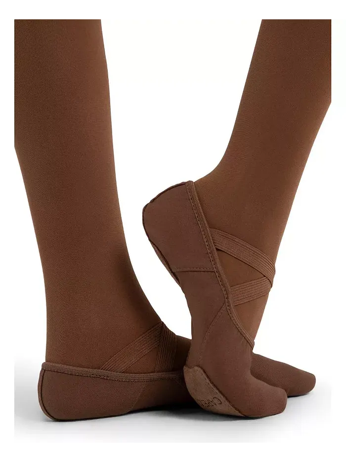 Детские балетки Hanami из узкого холста Capezio — изображение 3 из 5, коричневый