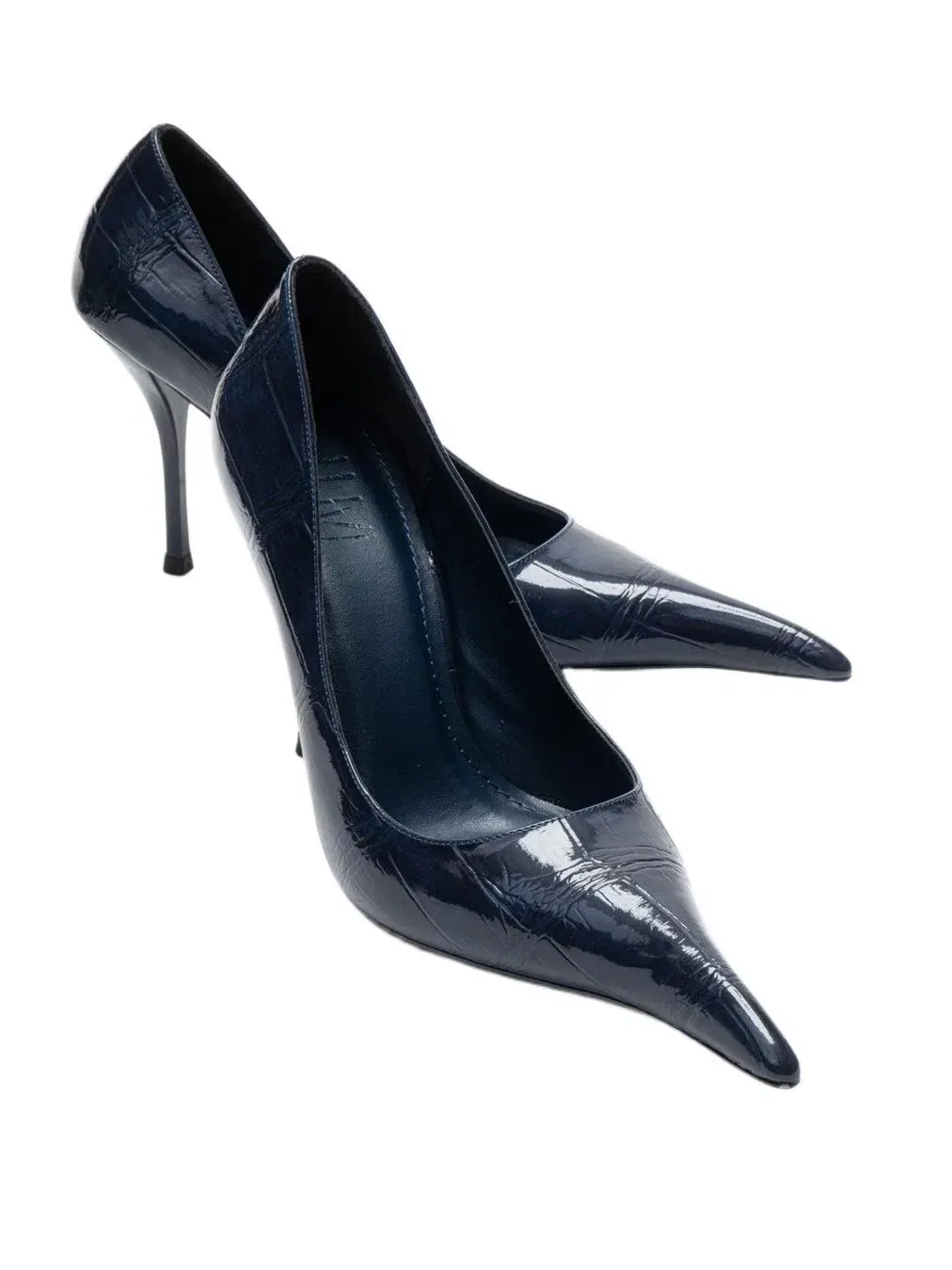Туфли-лодочки Luce с острым носком на шпильке Prologue Shoes — изображение 2 из 6, темно-синий
