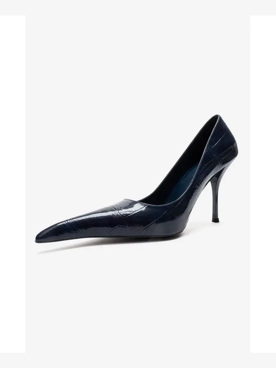 Туфли-лодочки Luce с острым носком на шпильке Prologue Shoes — изображение 5 из 6, темно-синий