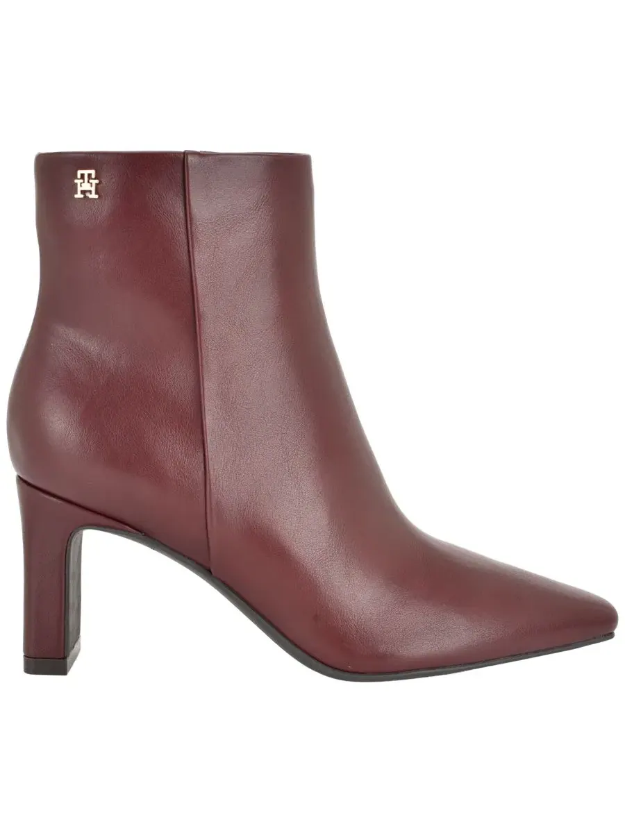 Ботильоны на каблуке Eddey Mid Height Block Heel Tommy Hilfiger — изображение 2 из 5, темный красный