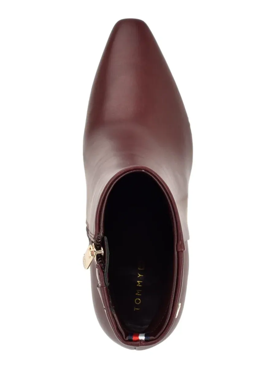 Ботильоны на каблуке Eddey Mid Height Block Heel Tommy Hilfiger — изображение 4 из 5, темный красный