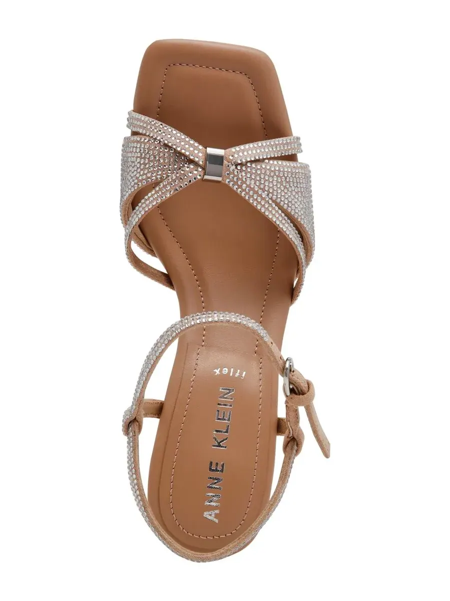 Женские сандалии Jelena-C с декорированными ремешками Anne Klein — изображение 4 из 6, бежевый
