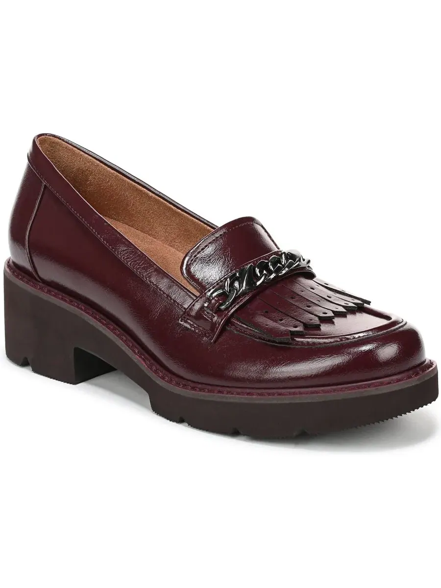 Лоферы на каблуке с цепочкой, модель Celia Slip-On Naturalizer — изображение 1 из 5, винный красный