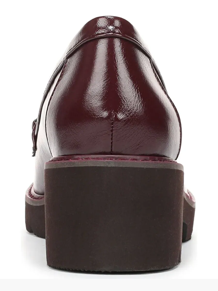 Лоферы на каблуке с цепочкой, модель Celia Slip-On Naturalizer — изображение 3 из 5, винный красный