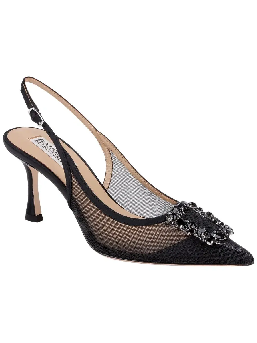 Туфли-лодочки с острым мысом, модель Yuta Evening Badgley Mischka — изображение 1 из 5, черный