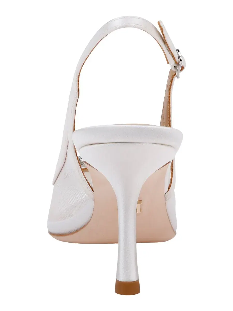 Туфли-лодочки с острым мысом, модель Yuta Evening Badgley Mischka — изображение 3 из 5, белый